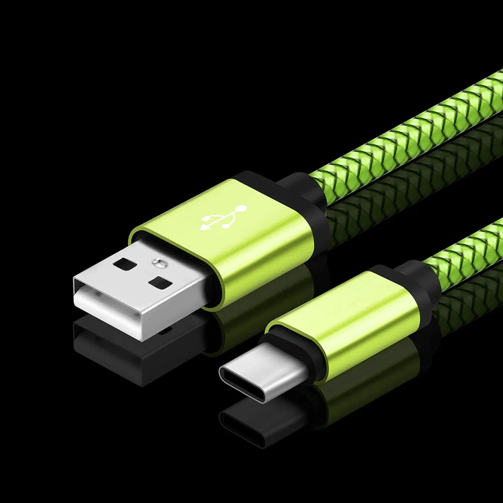 1~ 3 м Прочный Плетеный тканый type-C USB-C кабель для зарядки и синхронизации данных для samsung S8 Note 8 для Oneplus 5 3 2 LG G5 G6 Лот