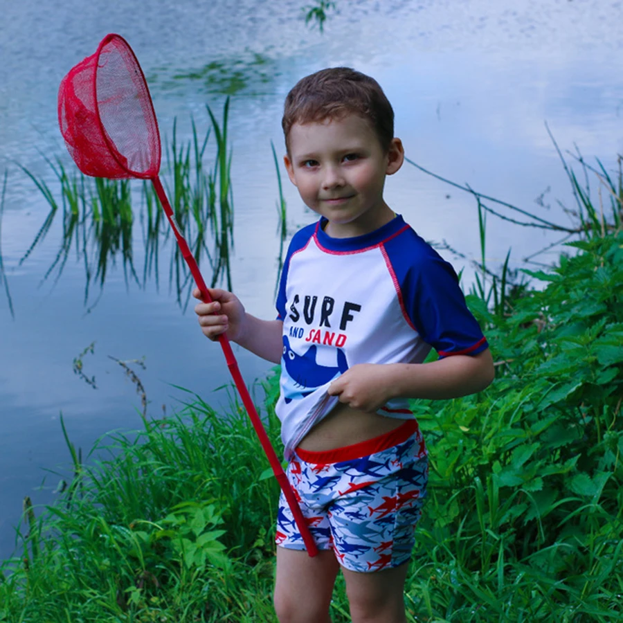 Kavkas Children Boy Swimsuit With Shorts Shark Printing Kids Sports Suit Swimwear Sunga Infantil Praia Menino |
