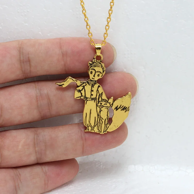 Hzew Новый Маленький принц и лиса цепочка для ключей старинное золото цвет: старое