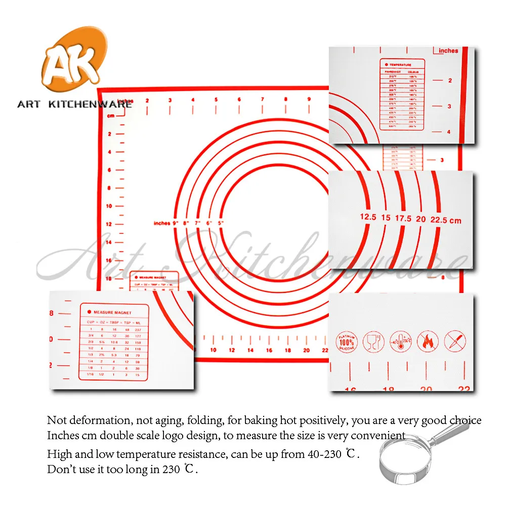 Антипригарный силиконовый коврик для разминания теста раскатки помадки | Дом и