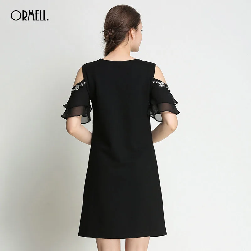 Ormell с открытыми плечами Для женщин Платья для сексуальное платье Лето 2017 г.