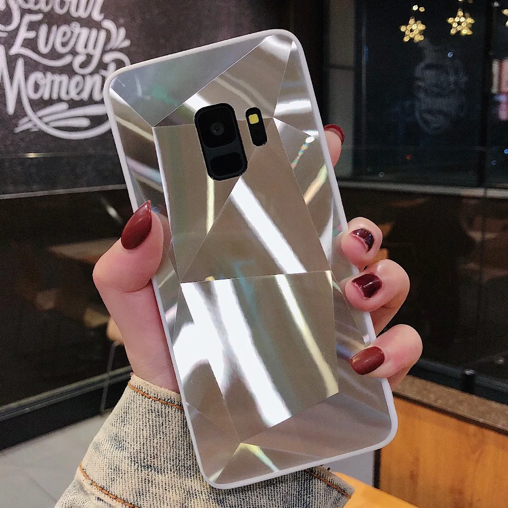 Чехол для samsung Note 9 8 роскошный 3D Блестящий зеркальный прозрачный силиконовый