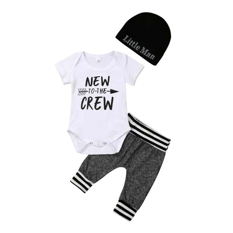 2019 New Fashion Toddler Infant Newborn Baby Girl Boy Letter Romper+Pants Outfit Clothes Bodysuit Playsuit 0-24M | Детская одежда и