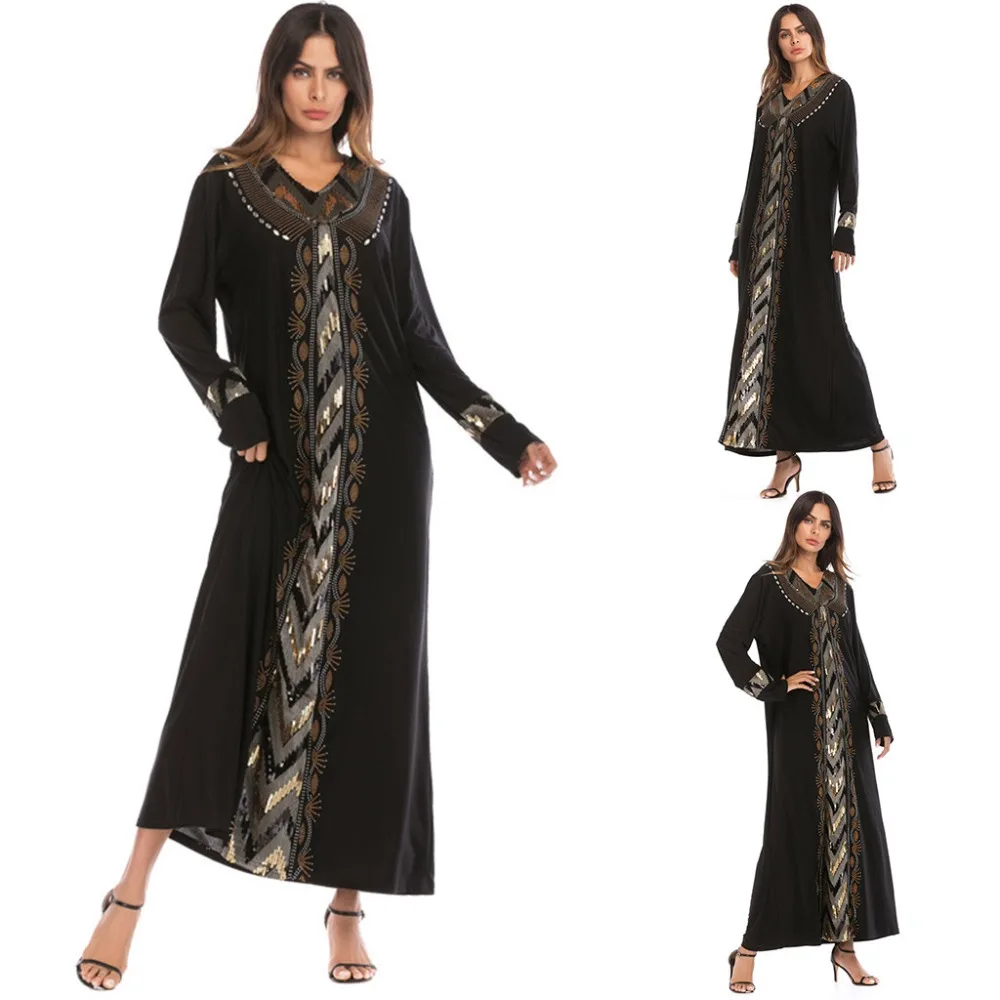 Мусульманское платье abayas длинное макси для женщин Абая джилбаб Дубаи кафтан