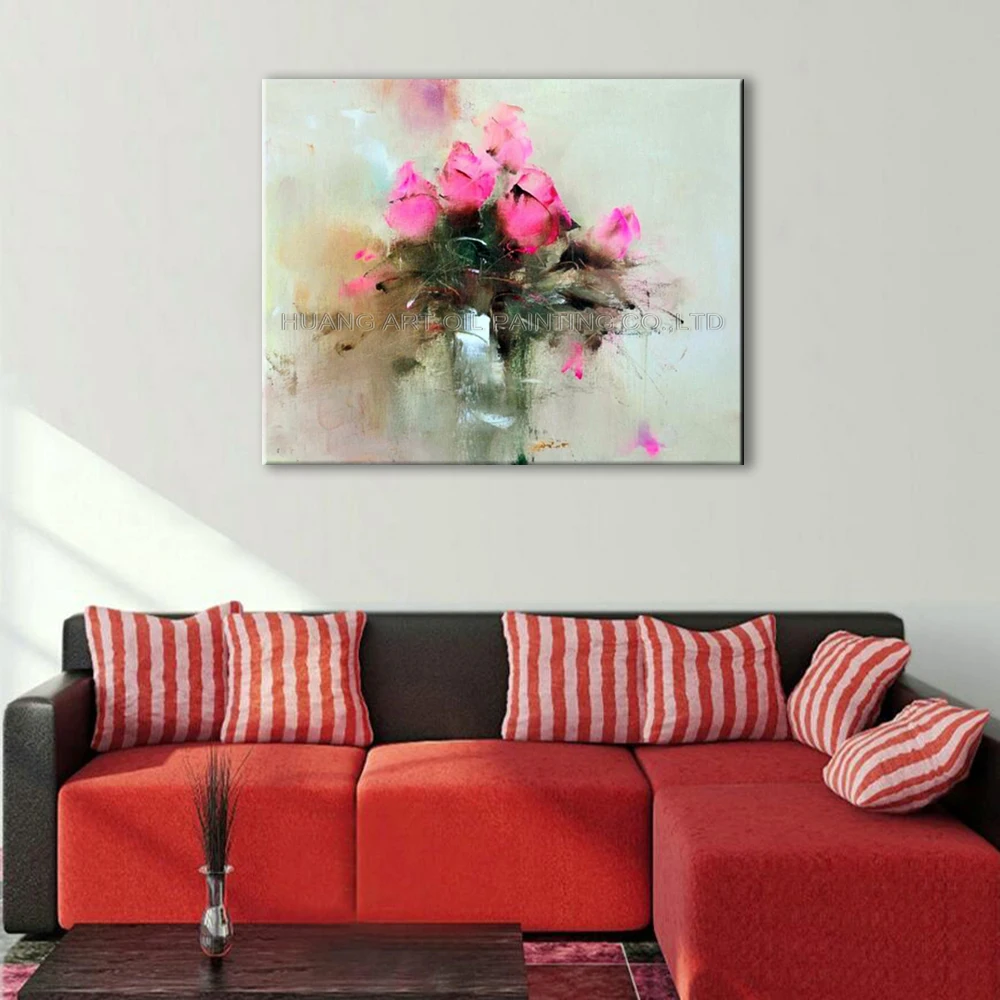 Картина маслом на холсте Розовые цветы|oil painting|paintings on canvasoil painting canvas |