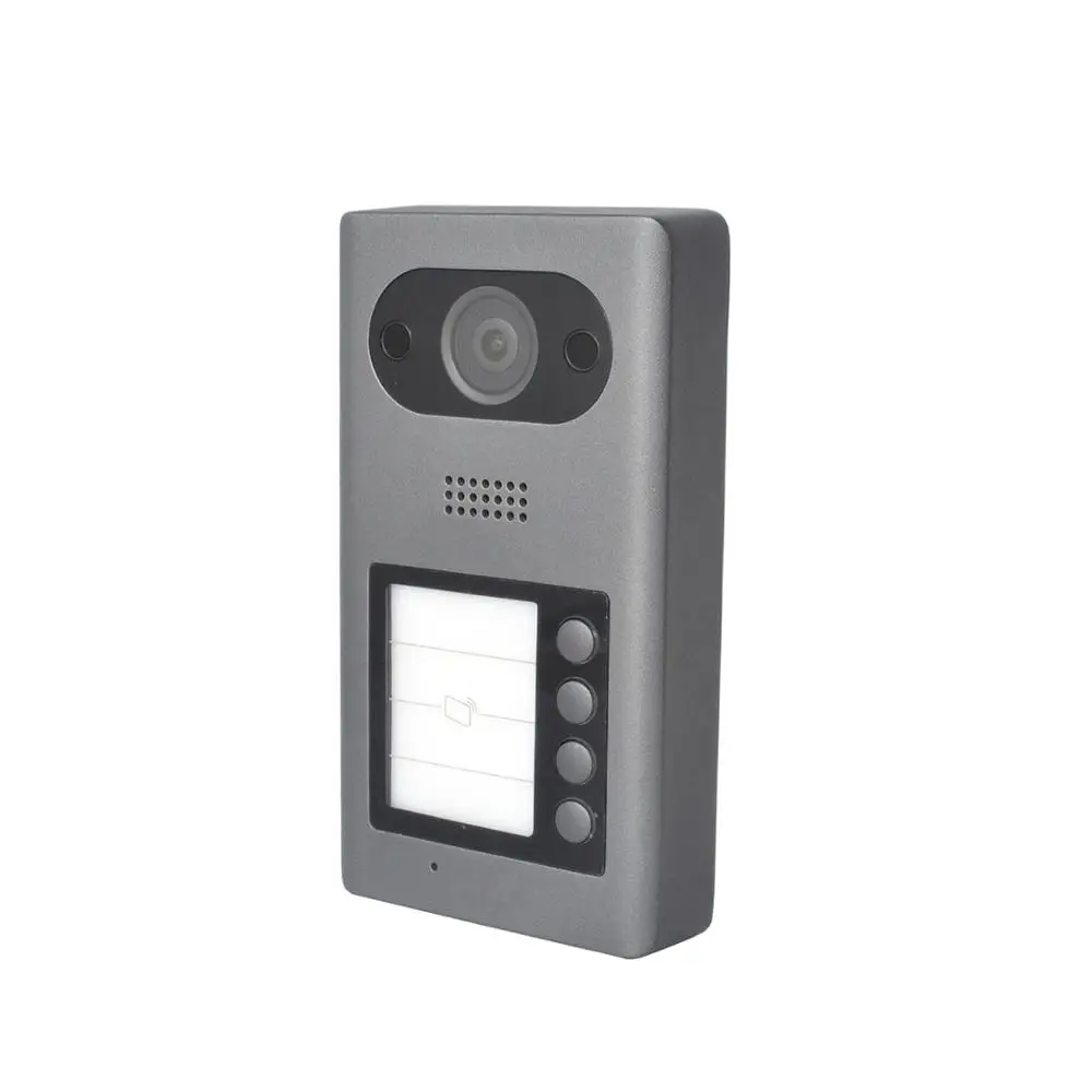 four buttons DH логотип многоязычный VTO3211D-P/P2/P4 PoE(802.3af) IP металлическая вилла дверной звонок, дверной телефон, дверной звонок, IP видеосвязь, облако - Цвет: four buttons