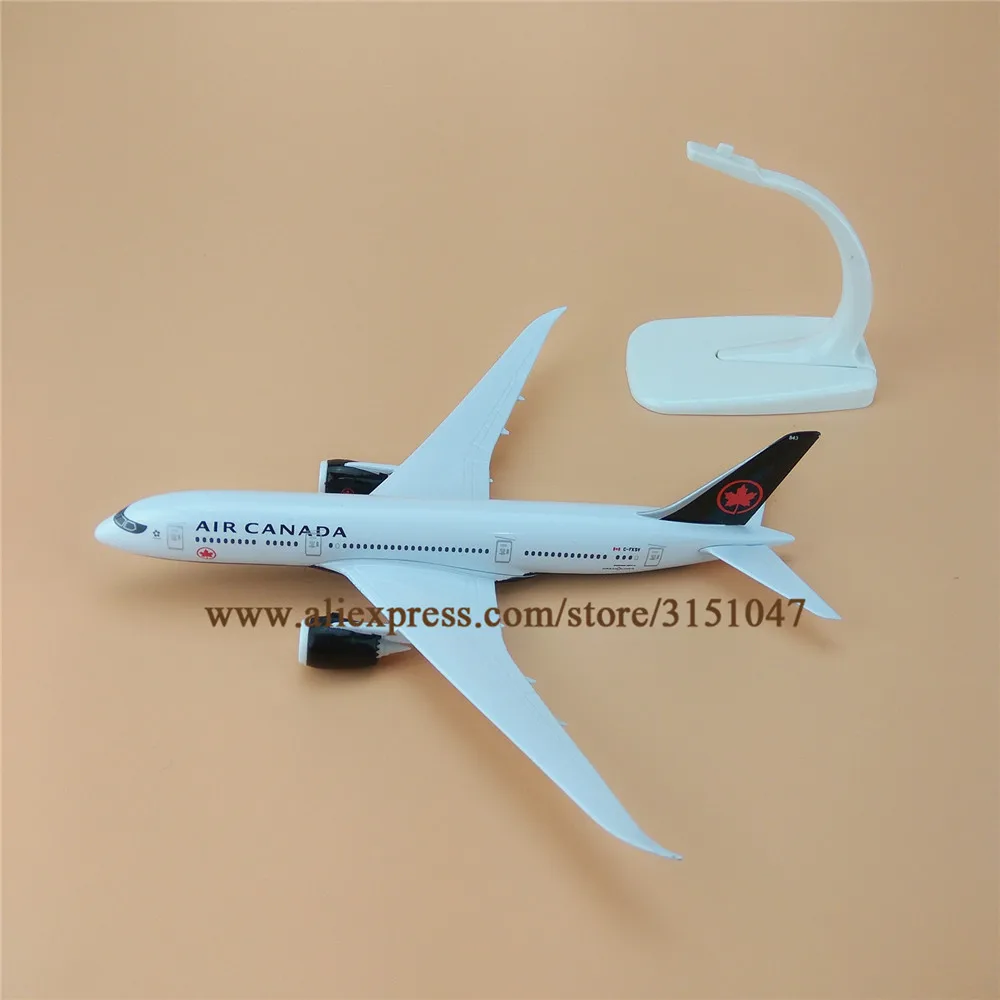 Новая модель самолета 20 см Black Air Canada Airlines B787 Boeing 787 Airways с подставкой подарок|gift|gift