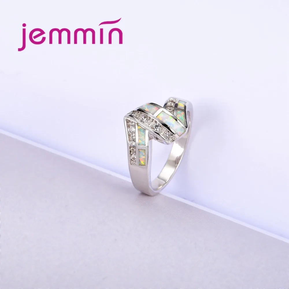 Женское кольцо из серебра 925 пробы с белым огненным опалом|ring for|rings for womenring women |