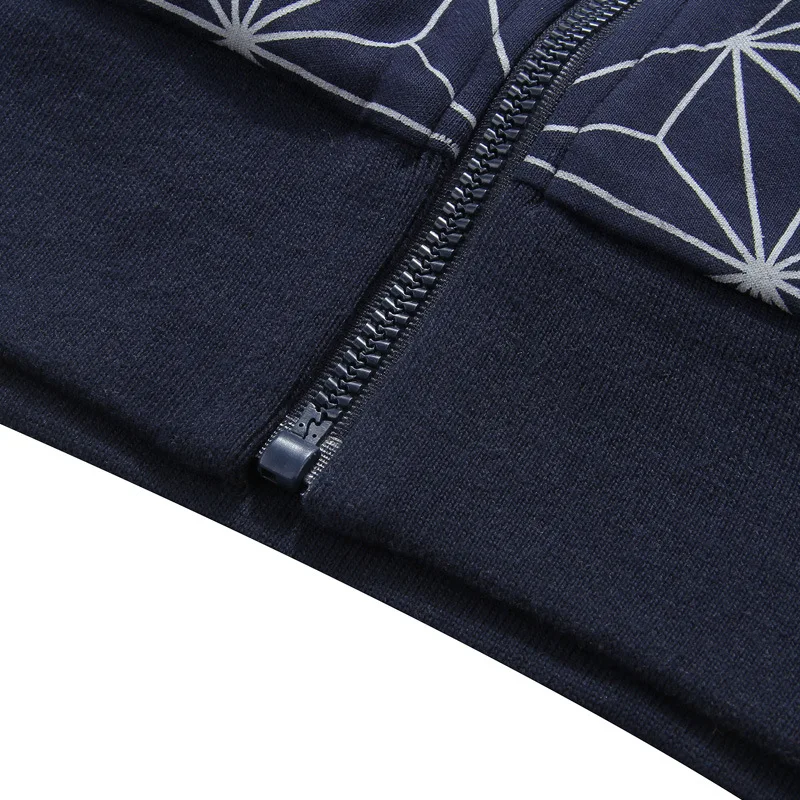 

2018 High Quality Autumn Two Piece Set Casual Sporting Suit Geometric Printed Zipper Jackets + Pants Men Tracksuit 5XL 6XL 8XL