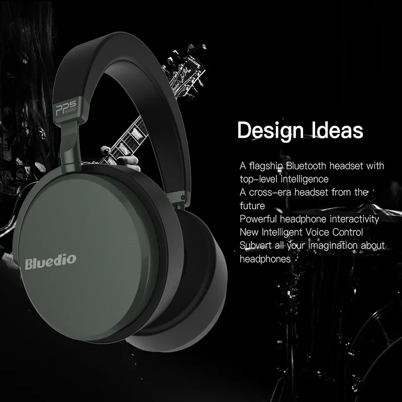 Беспроводные Bluetooth наушники Bluedio V2 Hi Fi гарнитура с микрофоном для звонков и