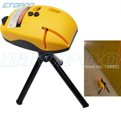 yellow with tripod Многофункциональный лазерный уровень Горизонт Вертикальная линия уровень инструмент Дух Уровень мышь Тип правый угол 2 красные линии - Цвет: yellow with tripod