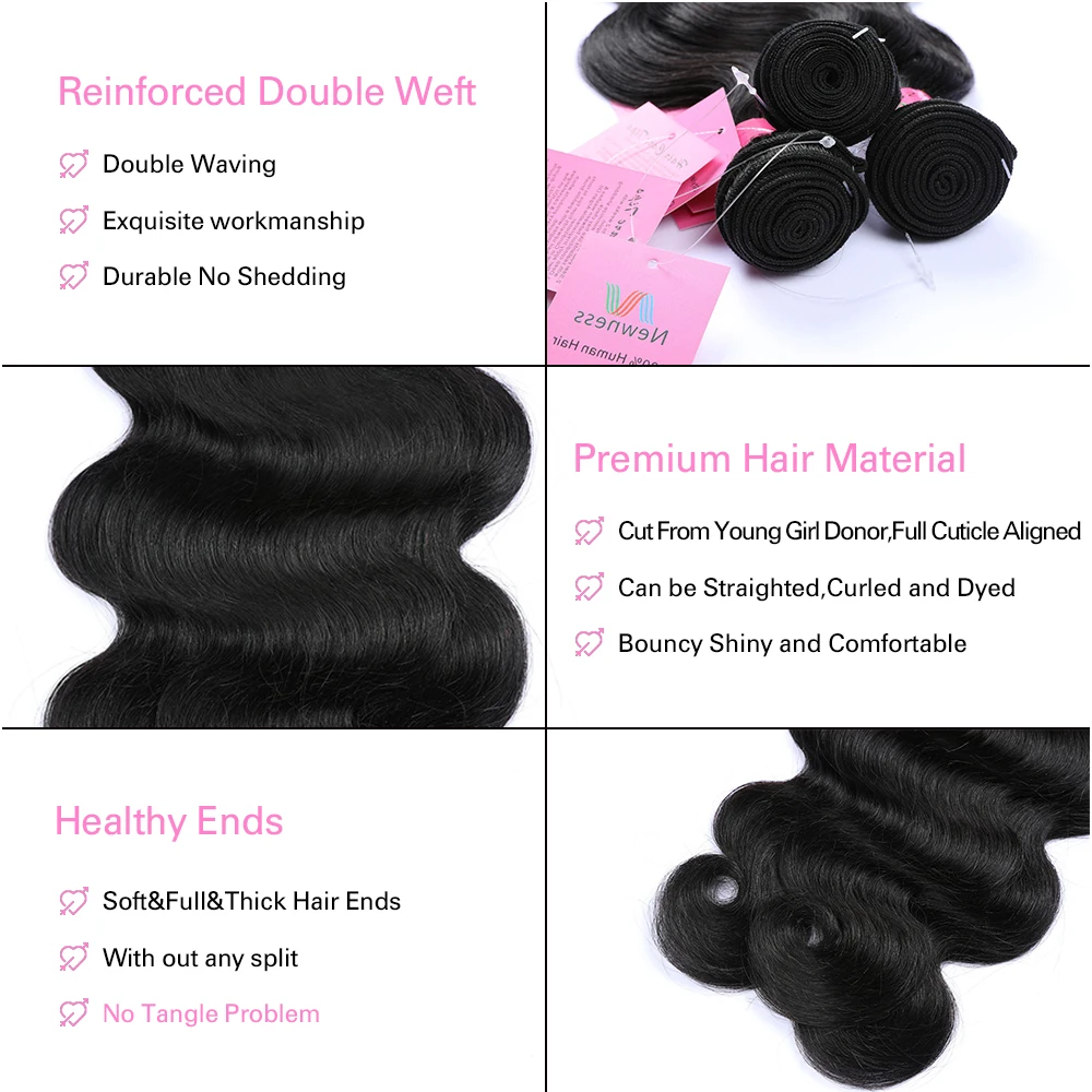 Новейшие волосы Малайзия средства ухода за кожей волна пучки волос плетение с