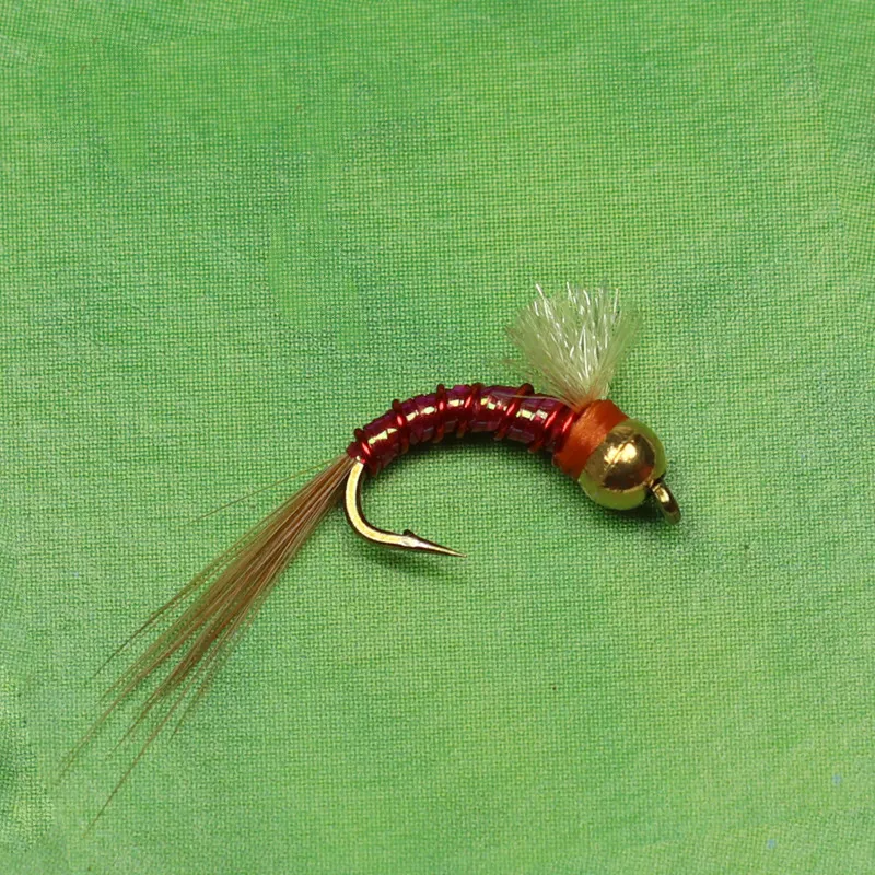 10 шт. #12 BrassBead Head Midge Nymph Fly рыболовные крючки в виде мухи для ловли форели