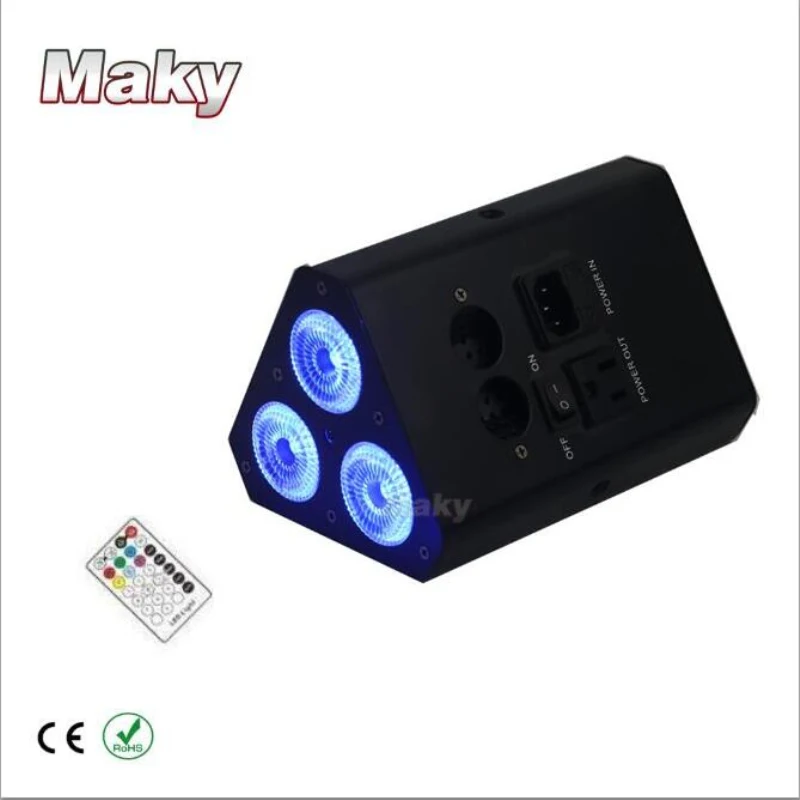 30 световых коробок бесплатная доставка 3 шт. 18 Вт RGBWA + UV беспроводной Dmx и