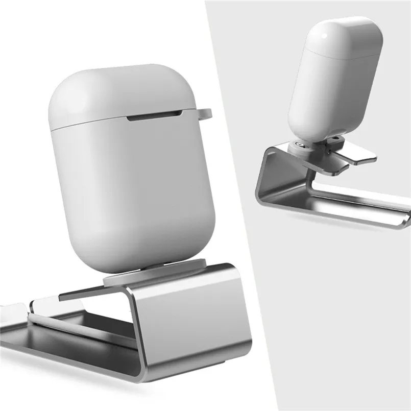 Алюминиевая док станция кронштейн для зарядки базовая Apple Airpods 2th 75x43x30 мм