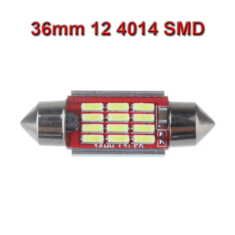 36mm Супер яркий высокое качество 4014 SMD 12 Светодиодный s C5W гирляндная шина Canbus купол чтения белый автомобиль Светодиодный лампочки нет ошибок 12 V 24 V 31/36/39/41 - Испускаемый цвет: 36mm
