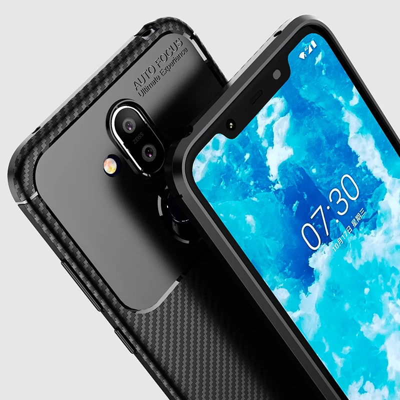MAKAVO для Nokia 7 2 чехол из углеродного волокна ТПУ Мягкий Силиконовый противоударный