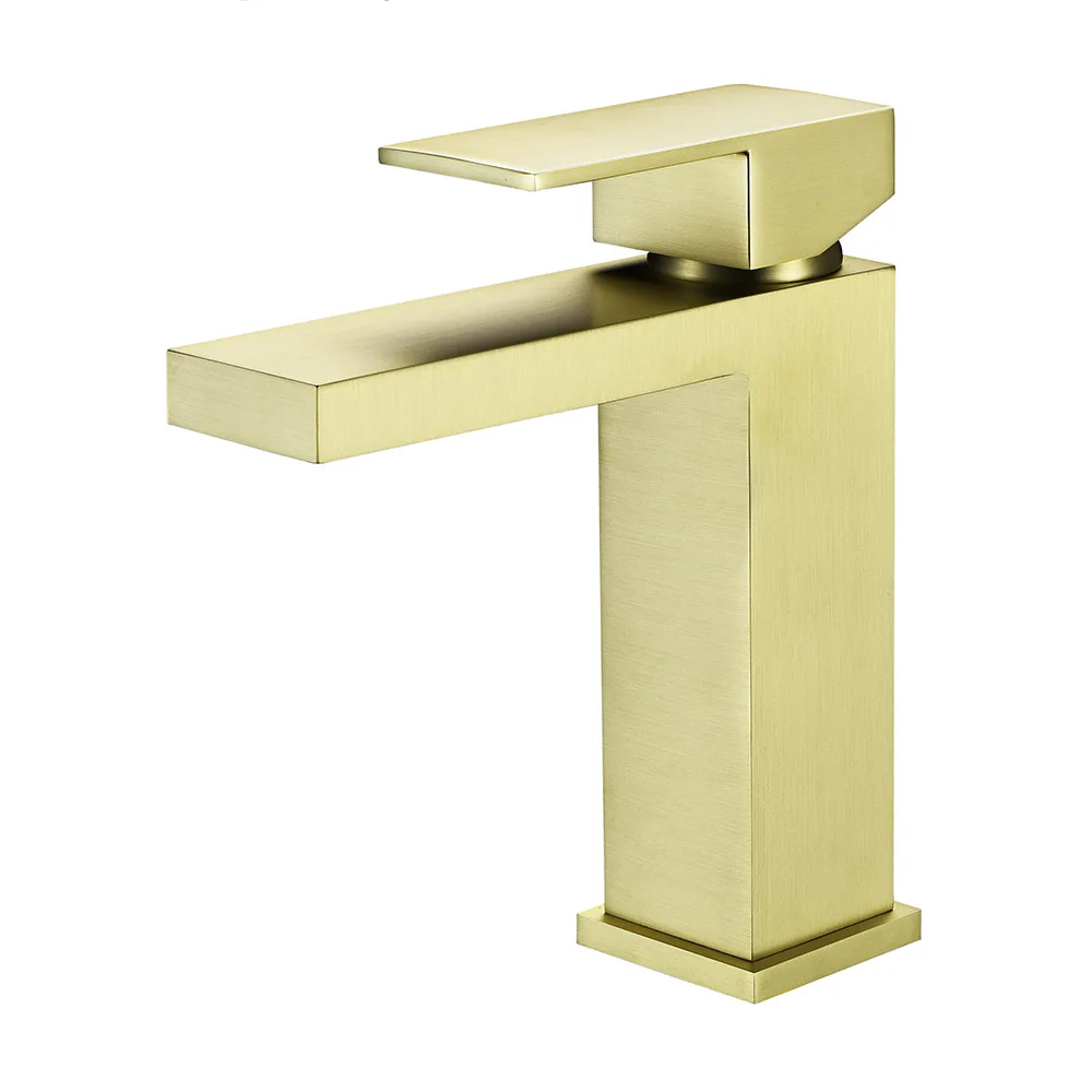 Матовый розовое золото/матовый золотой смеситель для ванной комнаты Смеситель для холодной и горячей воды смеситель для ванны Раковина на бортике с одной ручкой