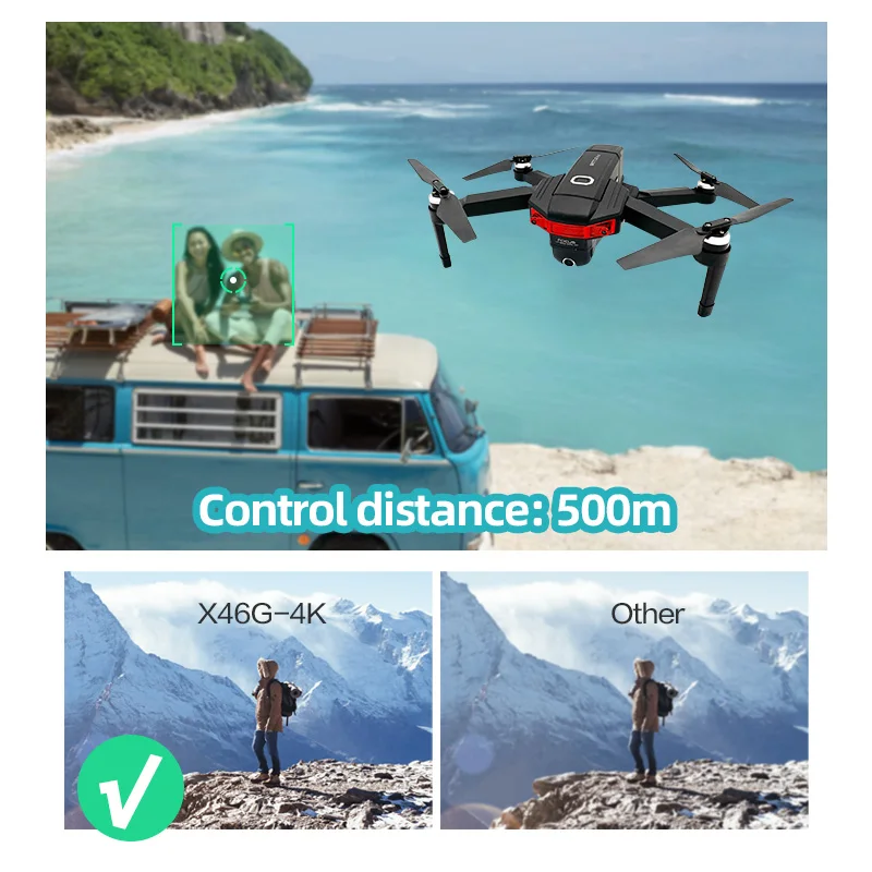 Funtogether дроны 4k hd камера Дрон gps с камерой Оптический складной Профессиональный