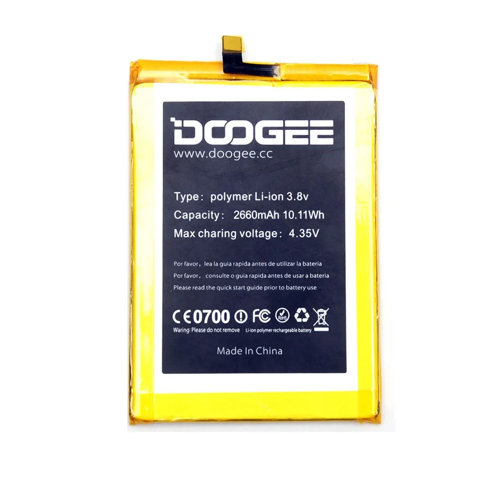 Новый Doogee F5 Батарея Замена Оригинал 2660 mAh Запчасти для смартфона резервного