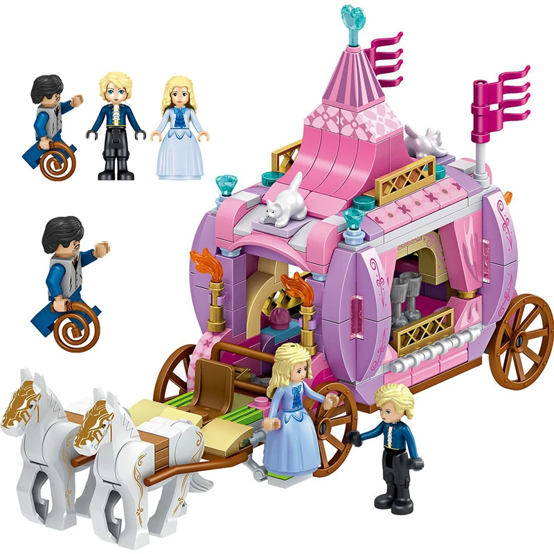 Золушка принцесса королевская карета строительные блоки фигурки принцесс Legoings