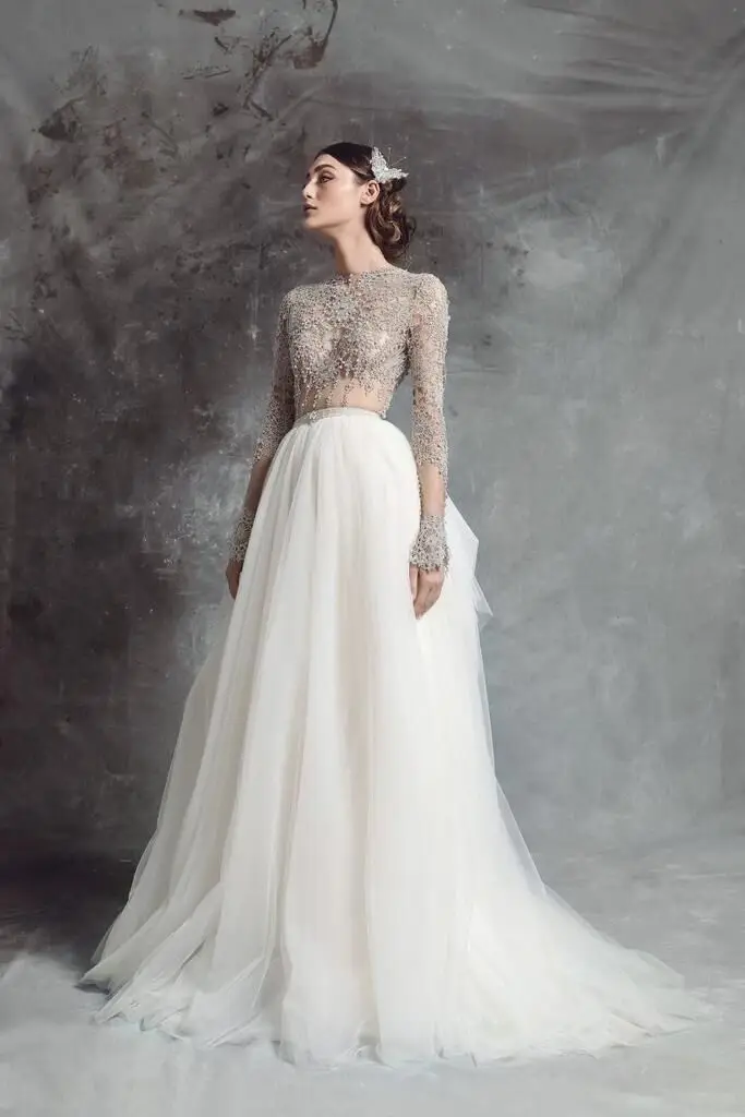 Женское кружевное платье Erosebridal с длинным рукавом длина до пола | Свадьбы и