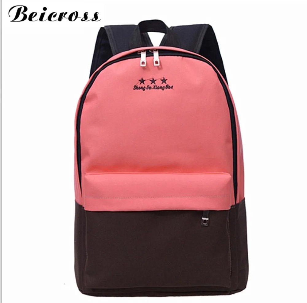 Мода Холст Школа Рюкзак подросток Ноутбук Отдыха и Путешествий Mochila Для Девочек