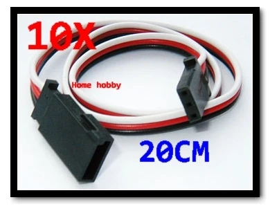 

10 200mm 20cm Servo Extension Lead Wire Cable Futaba JR