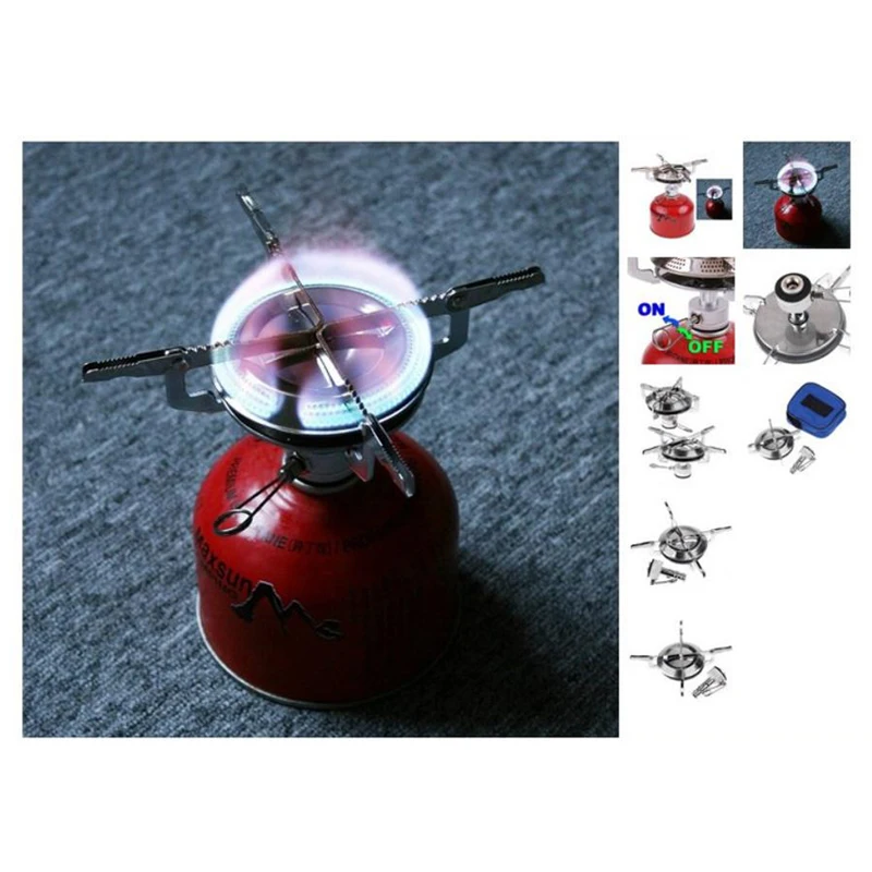 

Outdoor Gas Stove Camping Gas Stove Folding Electronic Stove Hiking Portable Folding Split Stoves 4000W Stainless new Steel