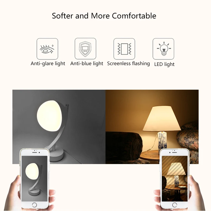 IWOOLE Smart LED Desk Lamp Wifi RGB 16 million color light Dimmable Night Lights 110V 220V 7W Alexa Google Home Table | Лампы и