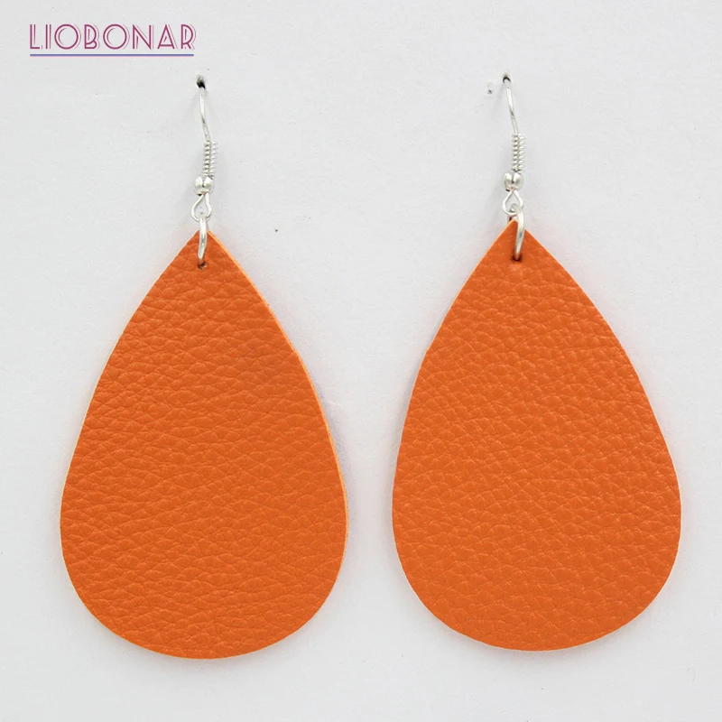 Модные модные кожаные серьги темно-синие серьги-капли легкие для женщин девушек