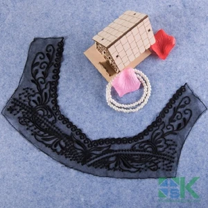 DIY патчи воротник 5 шт 4 Цвет Чистой пряжи вышивка цветок Кружева Одежды украшения