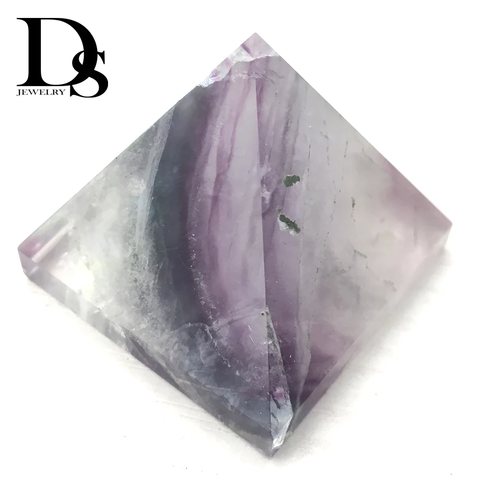 4cm Natural Fluorite Pyramid Rainbow Fluorspar Awl Point Egypt Crystal Chlorophane Fashion Energy Healing Ornament Decoration | Дом и сад