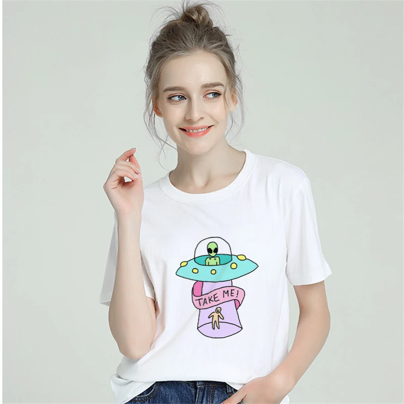 Take Harajuku Эстетическая Женская хлопчатобумажная рубашка 2019 забавная футболка