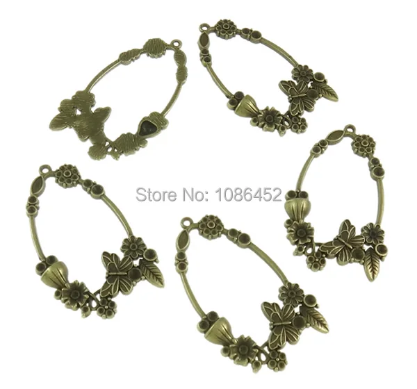 Free shipping!!!Zinc Alloy Pendant Setting Guaranteed 100% antique bronze color plated nickel lead &amp cadmium free 35x55x5mm | Украшения