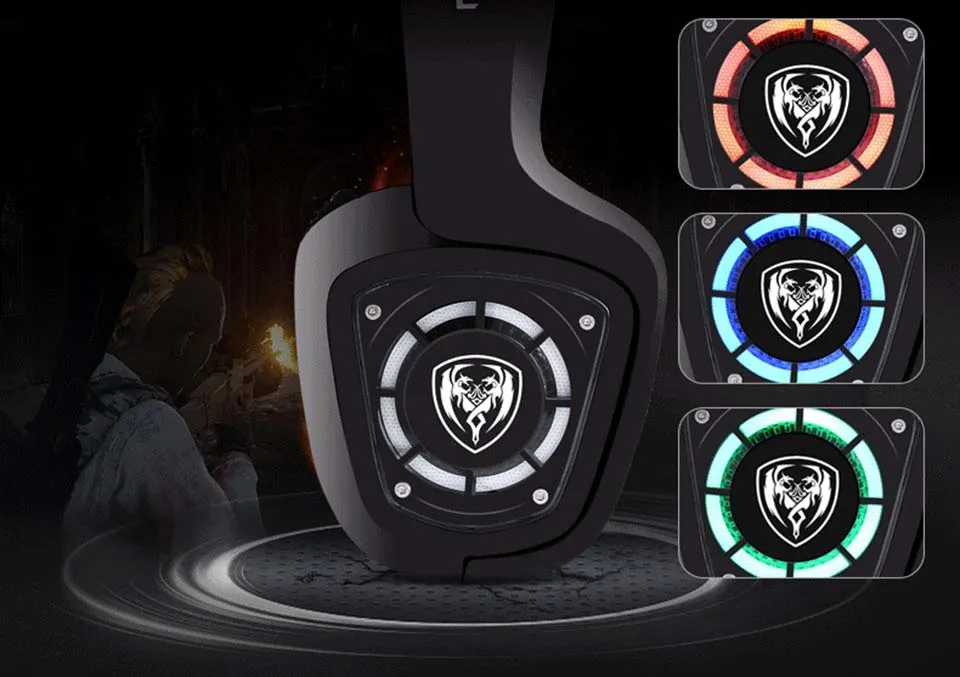 SOMiC G910i игровых гарнитур шлем USB 7,1 виртуального объемного звука стерео наушники с микрофоном вибрации для компьютера PS4 PC Gamer