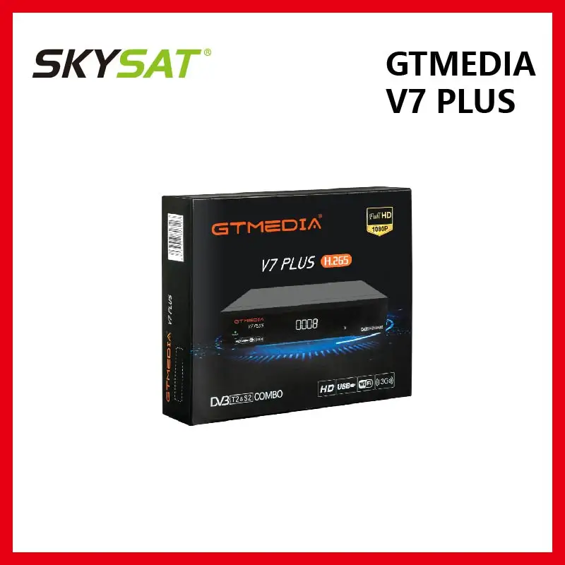 GTMEIDA V7 PLUS DVB S2 T2 комбо рецептор поддержка H.265 PowerVu Biss CCCams Newcamd WiFi 3G Youtube Youporn Freesat