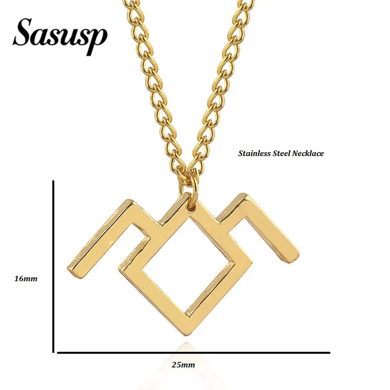 Sasusp Simple Twin Peaks Pendant Necklace Gold Sliver Colors Geometric Jewelry Sweater Chain Lovers Gift Orbis | Украшения и