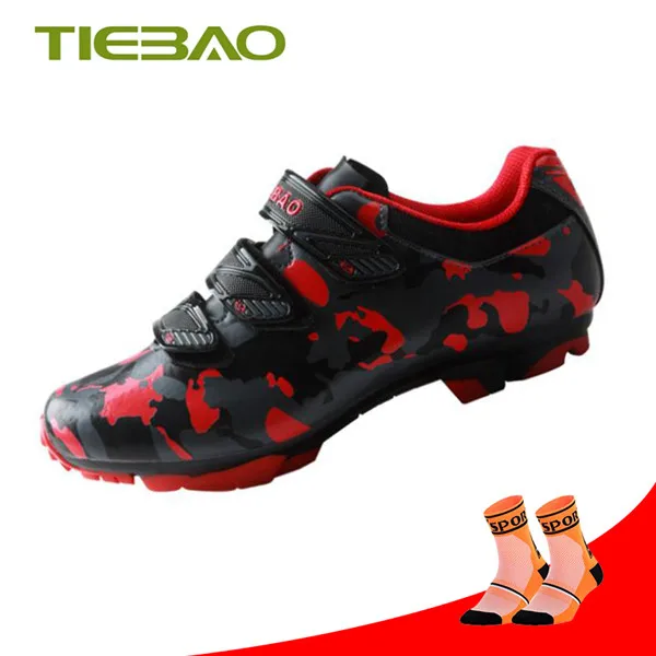 socks for 1719 R Tiebao Professional обувь для горного велоспорта горный велосипед спортивная обувь самоблокирующийся для верховой езды велосипедная обувь SPD педали кроссовки - Цвет: socks for 1719 R