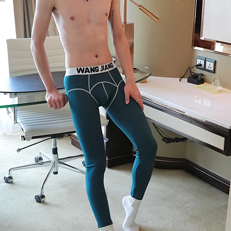 Новые мужские мягкие кальсоны термобелье хлопковое теплое нижнее белье для геев