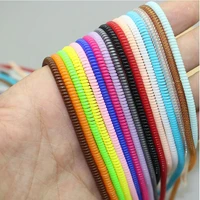 colors data cable protective sleeve spring twine for iphone android usb charging earphone case cover bobbin winder