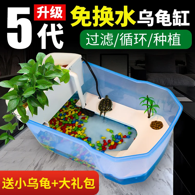 Черепаха маленькая черепаха цилиндр с сушильной платформой большой масштаб