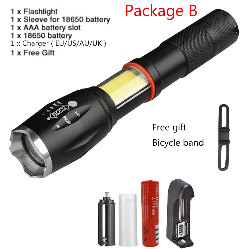 Option B Litwod Z50 CREE XML L2 1005A светодиодный фонарик 5000лм Многофункциональный COB дизайн вспышка светильник задний магнит дизайн фонарь для кемпинга - Испускаемый цвет: Option B