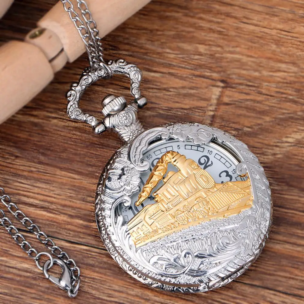 

pocket watch Vintage Steam Train Antique Chain Quartz Locomotive Pendant Pocket Watch Gift reloj bolsillo