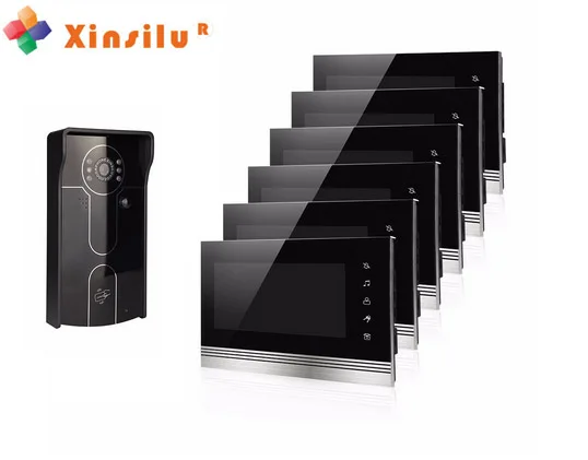 Система домашней безопасности XINSILU домофон с 7-дюймовым экраном ночным видением