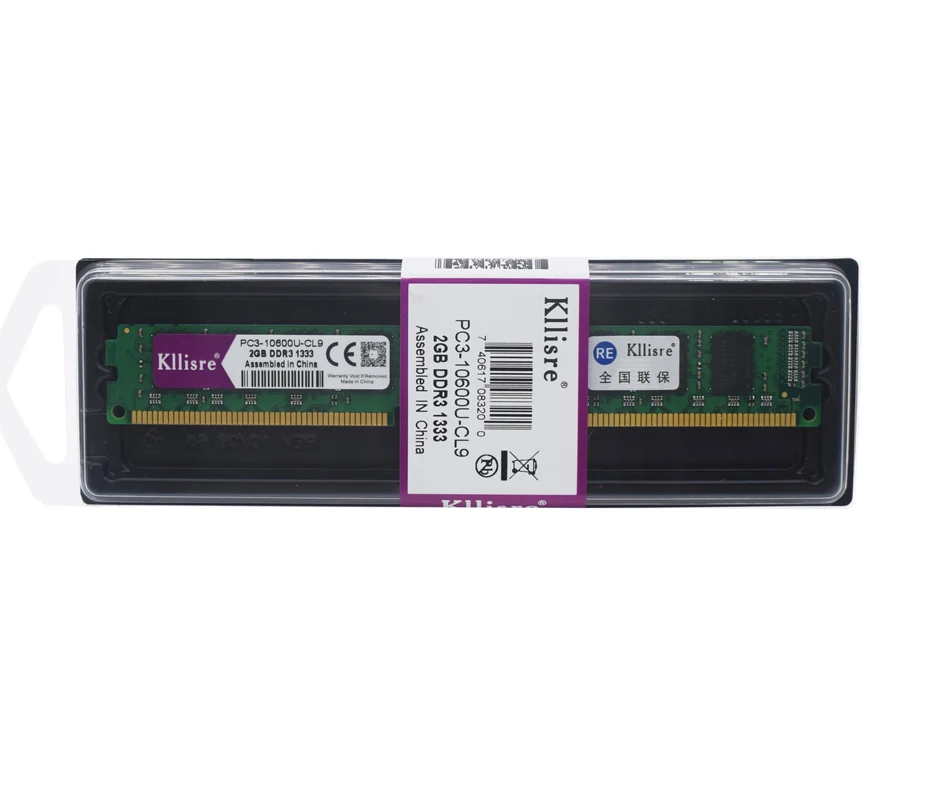 Kllisre 2 ГБ ddr3 ram 1333 МГц оперативная память для рабочего стола, не ECC система, высокая совместимость