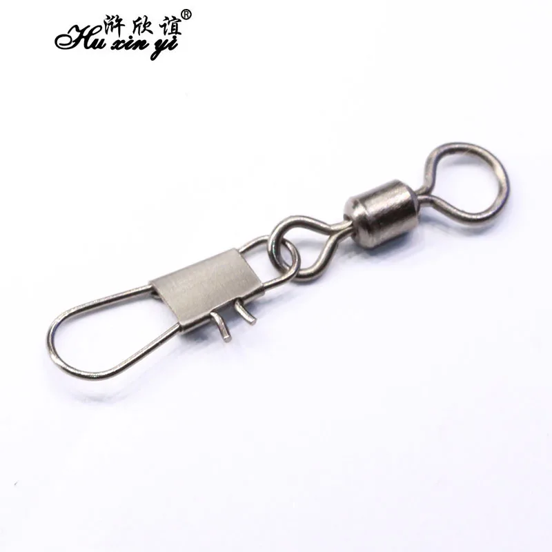 

HXY 30 шт. Размер 2 # большой маленький Поворотный шарнир для глаз с блокировкой защелкой рыболовные снасти соединитель рыболовные Вертлюги крючок аксессуары