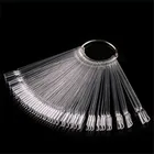 Накладные ногти 50 шт.лот Веерообразный дизайн ногтей дисплей высокое качество УФ гель лак для ногтей часы практики Nagel Waaier палитра ногтей