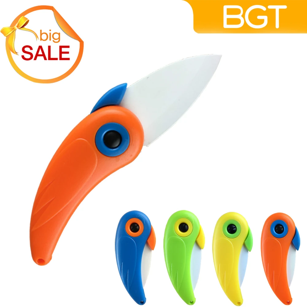 Красочные Мини-Птица Керамическая Карманный Нож Керамические Складные Ножи