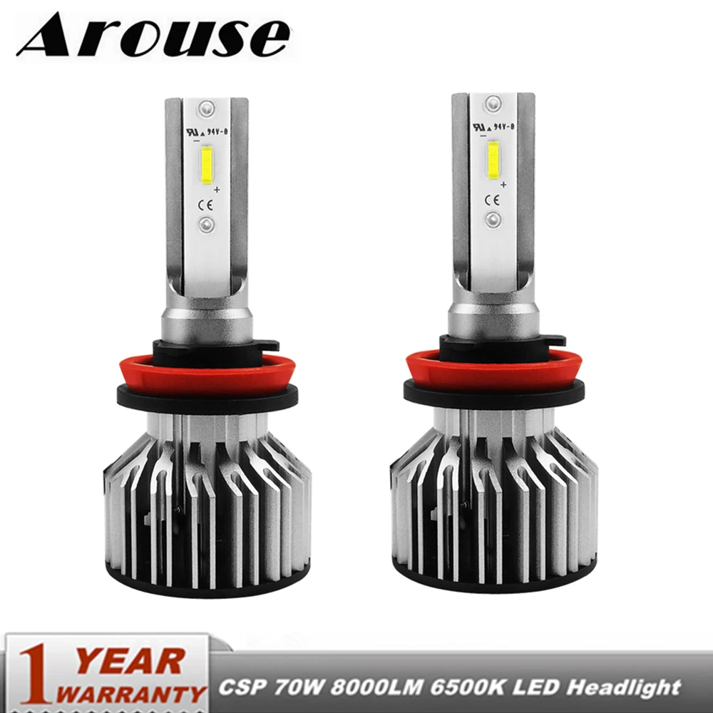 Автомобильные светодиодсветодиодный лампы AROUSE H11 9005 9006 H4 H7 H8 H9 H1 COB для